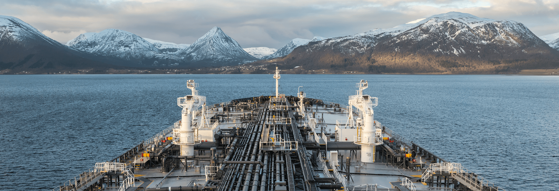 The LR II product tanker Viktor Bakayev near the coast of Norway